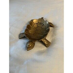 VTG Brass Sea Turtle: Coin / Jewelry/Trinket / Candy Soap Dish / Ash Tray MCM
